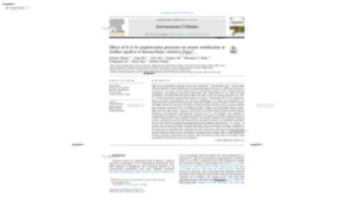 Effects of Fe-S-As coupled redox processes on arsenic mobilization in shallow aquifers of Datong Basin, northern China*